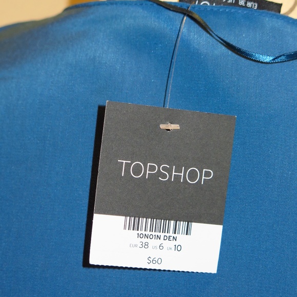 TopShop ☆ *NWT* Tie Cuff Wrap Mini Dress Sz US6 - Picture 7 of 8